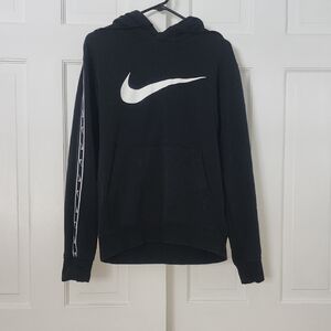 Nike Black Hoodie with White Swoosh